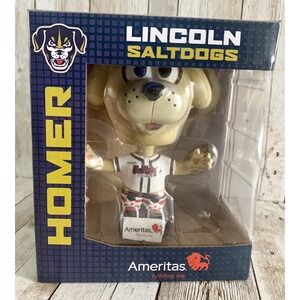 Lincoln Saltdogs Mascot Homer Bobblehead-Rare Emoji Style Bobblehead-NEW in Box